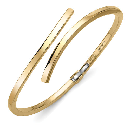 9CT Yellow Gold Crossover Bangle