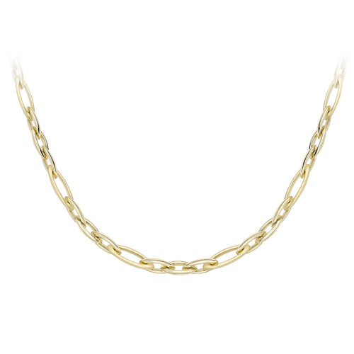 9ct Yellow Gold Fancy Chain Necklet