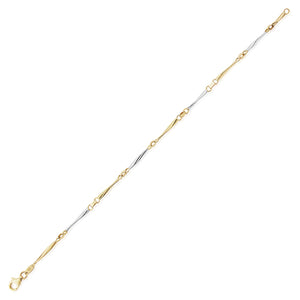 9CT White and Yellow gold Bracelet