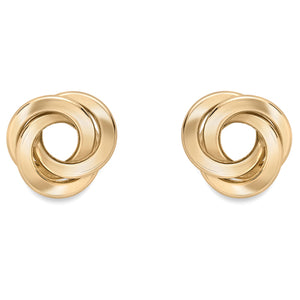 9CT Gold Open Knot Stud Earrings