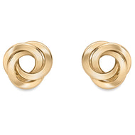 9CT Gold Open Knot Stud Earrings