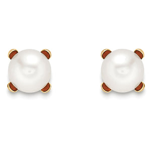 9ct Round Shaped Freshwater Pearl Earrings