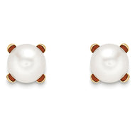 9ct Round Shaped Freshwater Pearl Earrings