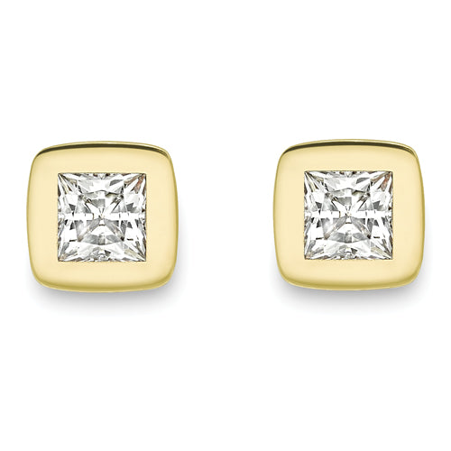 9ct Gold Cubic Zirconia Stud Earrings