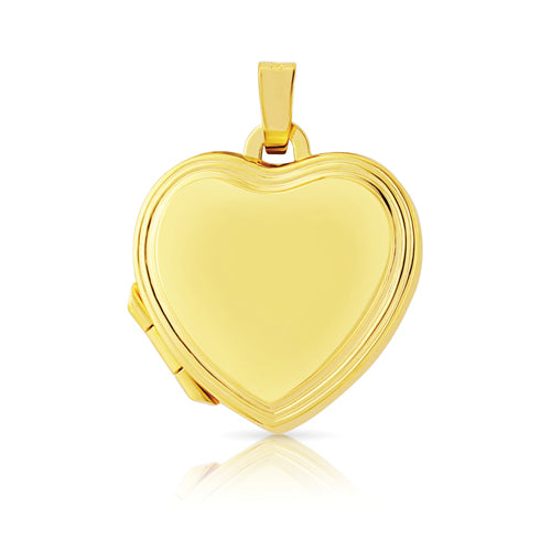 9ct Gold Polished Heart-Shaped Locket