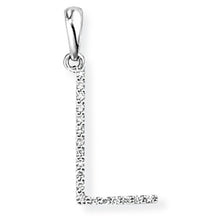 Load image into Gallery viewer, 18ct White Gold Diamond Initial Pendant (A-Z Available)
