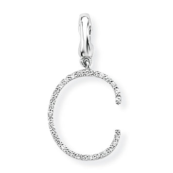 9ct White Gold Diamond Initial Pendant (A-Z Available) – Decorus Fine ...