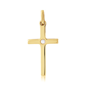9CT Gold Diamond-Set Cross