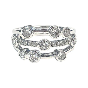 18 Carat White Gold Raindance Style Diamond Ring