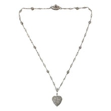 Load image into Gallery viewer, 1930s Edwardian Style Diamond Set Heart Necklace
