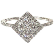 Load image into Gallery viewer, 18 Carat White Gold Diamond Shape Delicate Art Deco Style Diamond Cluster Ring

