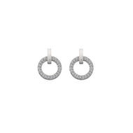 Silver Hot Diamonds Circle Earrings