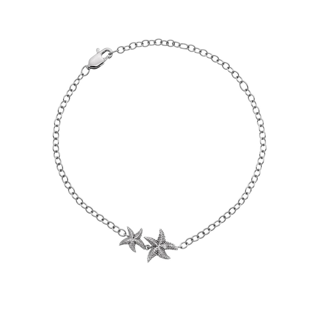 Silver Hot Diamonds Starfish Bracelet