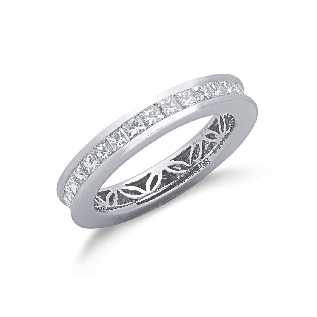 18ct White Gold Princess Diamond 2.00ct Full Eternity Ring