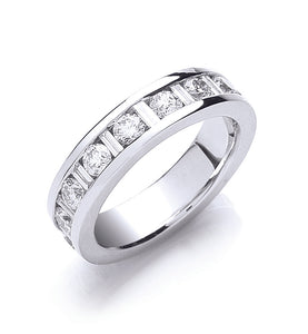18ct White Gold Diamond 2.00ct Full Eternity Ring
