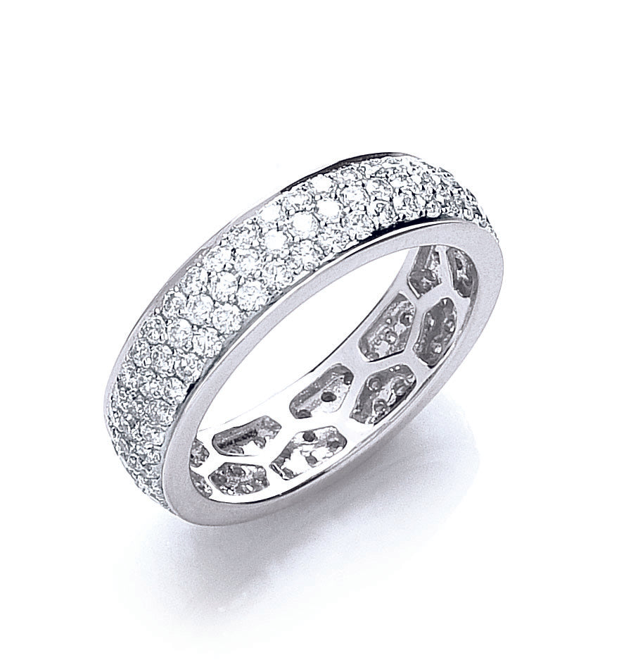18ct White Gold Diamond 1.40ct Full Eternity Ring