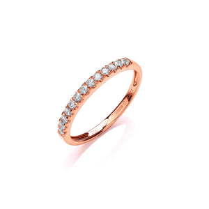 18ct Rose Gold Diamond 0.20ct Half Eternity Ring