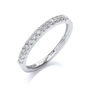 Platinum Diamond 0.20ct Half Eternity Ring
