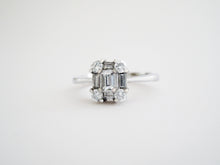 Load image into Gallery viewer, Diamond Baguette Cluster Ring
