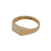 Rectangle Head 9ct Yellow Gold Signet Ring