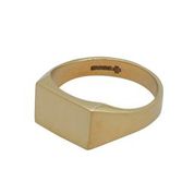 Rectangle Head 9ct Yellow Gold Signet Ring
