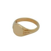 Cushion Head Heavy Weight 9ct Yellow Gold Signet Ring