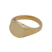 Reverse Oval Head Heavy Weight 9ct Yellow Gold Signet Ring