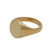 Oval Head 9ct Yellow Gold Signet Ring
