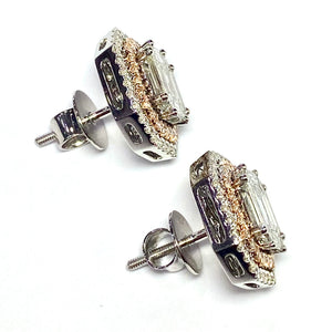 18ct white and rose gold Diamond Earrings