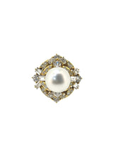 Load image into Gallery viewer, Sena Yellow Gold South Sea Pearl and Diamond Cocktail Ring
