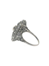 Load image into Gallery viewer, Art Deco Old Cut Diamond Cluster Ring in Platinum

