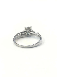 Single Stone Diamond Engagement Ring 1.01 Carat Certified Diamond Platinum