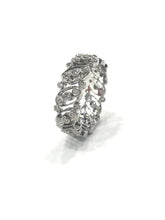 Load image into Gallery viewer, Edwardian Style Diamond Set Band Ring 18 Carat White Gold
