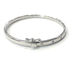 Load image into Gallery viewer, 9 Carat White Gold Solid Hinged Diamond Bangle
