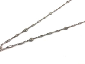 1930s Edwardian Style Diamond Set Heart Necklace