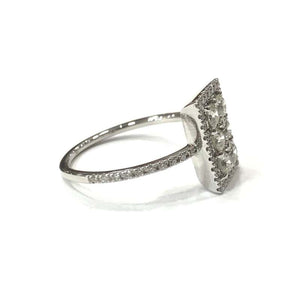 18 Carat White Gold Delicate Art Deco Style Diamond Cluster Ring
