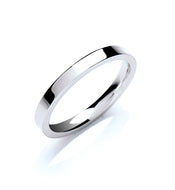 Flat Court Shape Wedding Band