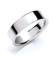 Flat Court Shape Wedding Ring