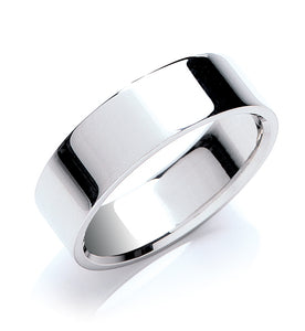 Flat Court Shape Wedding Ring
