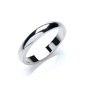 Plain D-Shape Wedding Ring