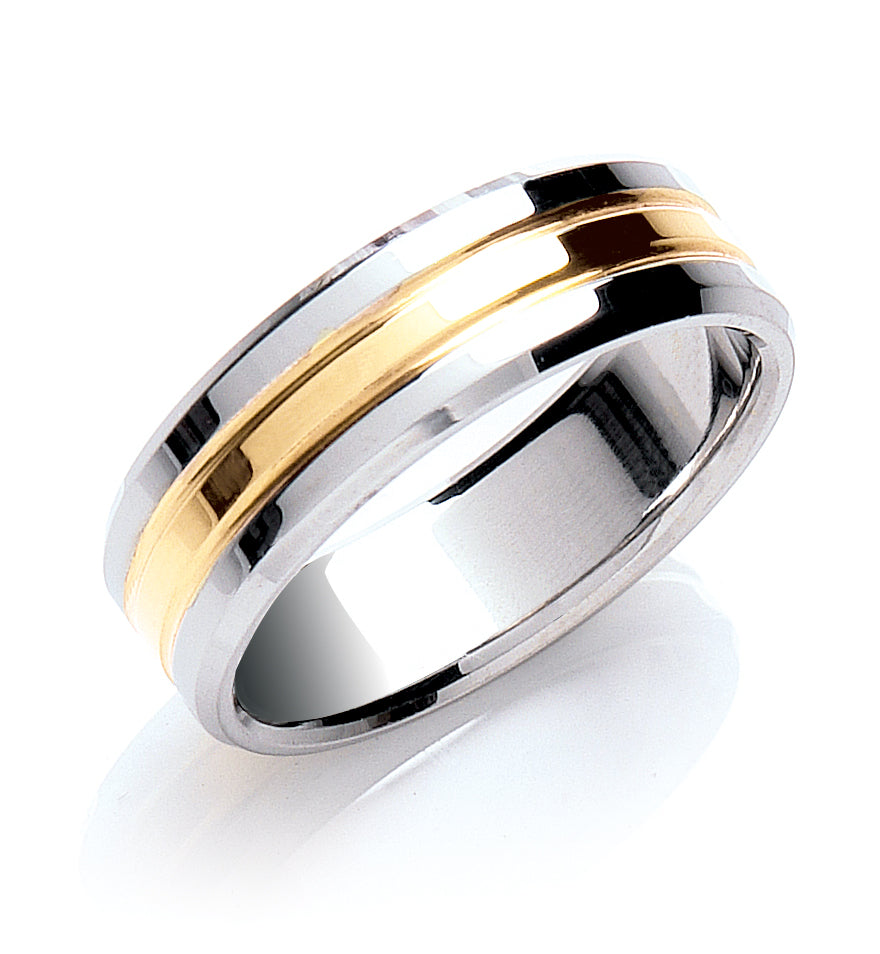 Yellow and White Gold Wedding Ring
