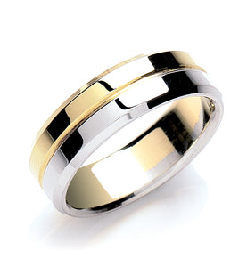Two Colour Gold Wedding Band