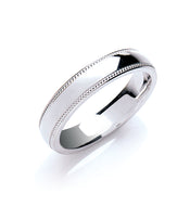 Court Mill Grain Edge Wedding Ring