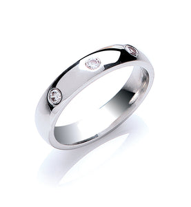 Brilliant Cut Diamond Set Wedding Ring