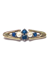 Load image into Gallery viewer, Sapphire and Culture Pearl Brooch
