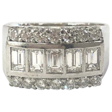 Load image into Gallery viewer, 14 Carat White Gold Diamond Unisex Chunky Ring
