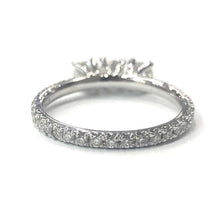 Load image into Gallery viewer, 18 Carat White Gold Three-Stone Diamond Ring with Full Diamond Set Shank
