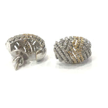 Load image into Gallery viewer, 14 Carat Yellow and White Gold Diamond Earrings
