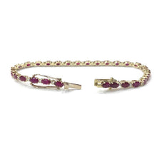 Load image into Gallery viewer, 18 Carat Yellow Gold Ruby and Diamond Line Bracelet
